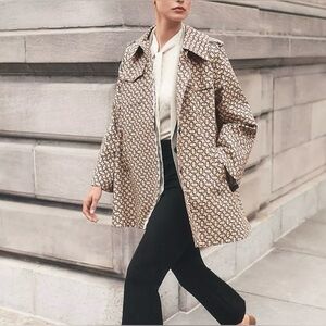 Ann Taylor Link Print Swing Coat